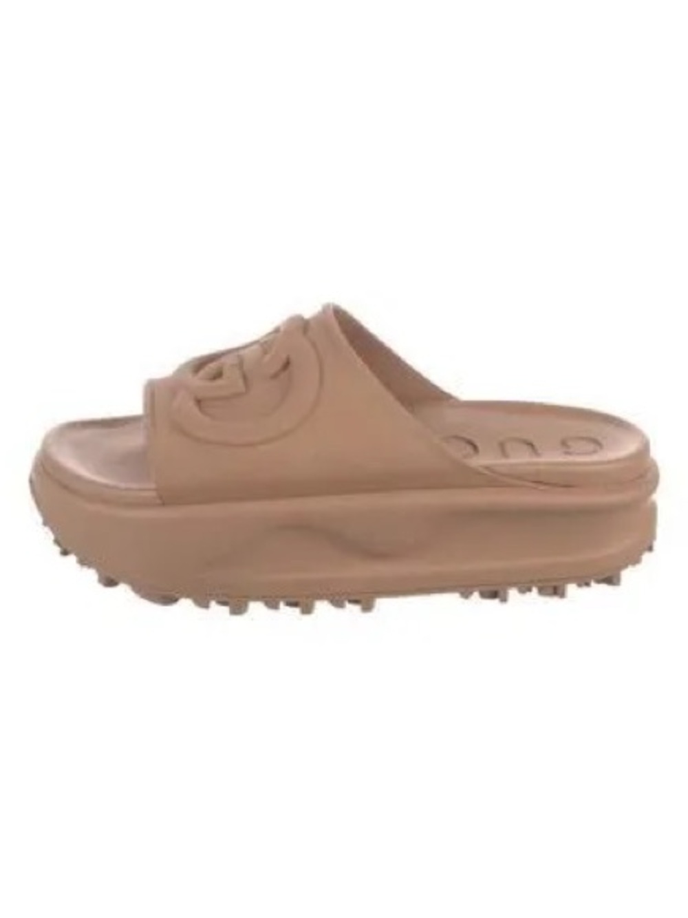 Gucci Interlocking G platform rubber slide sandals